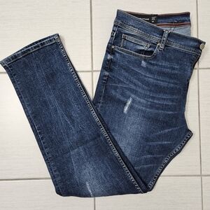 Armani Exchange Straight Fit Medium Wash Denim